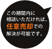 この期間内に相談いただければ、任意売却での解決が可能です。